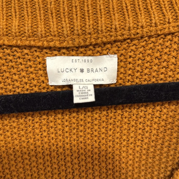 Lucky Brand women’s Knitted cropped v neck sweater size large - Picture 3 of 7